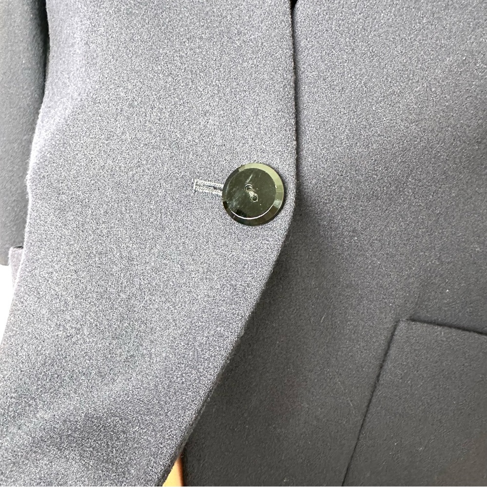 Vintage 100% Wool Preppy Heritage Old Money Navy Embroidered Crest Blazer - Picture 8 of 15